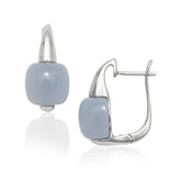 Sterling Silver Blue Chalcedony Earrings